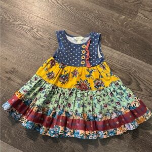 Matilda Jane Blue and Yellow Floral Kids Dress